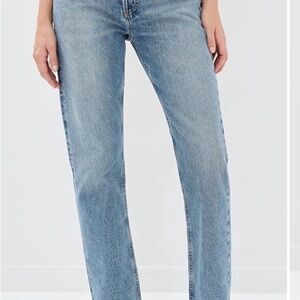 A Golde 90s Pinch Waist High-Rise Straight Jeans